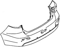 БАМПЕР ЗАДНИЙ MITSUBISHI LANCER 10 СПОРТБЭК (07-15)