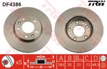 ПЕРЕДНИЙ ТОРМОЗНОЙ ДИСК MAZDA 6 GG 2.0, 2.3 (02-07) TRW